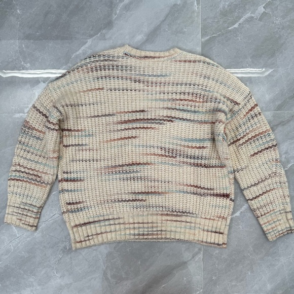 Women’s American Eagle Oversized Crew Neck Knit Striped Sweater Size XS - Picture 8 of 15